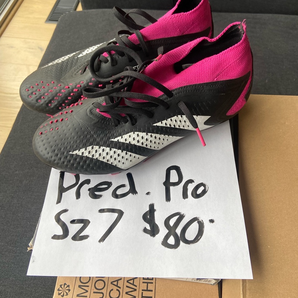 Adidas Predator Pro Cleats - Black and Pink